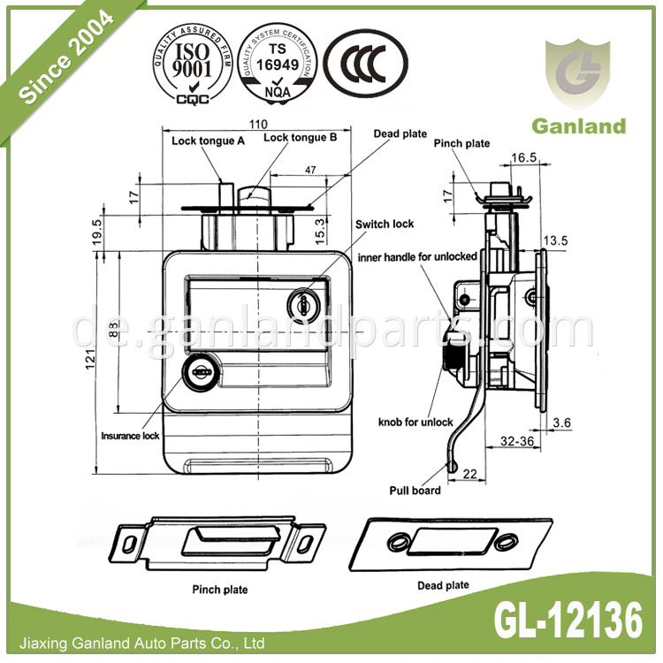 RV Entry Door Latch Lock